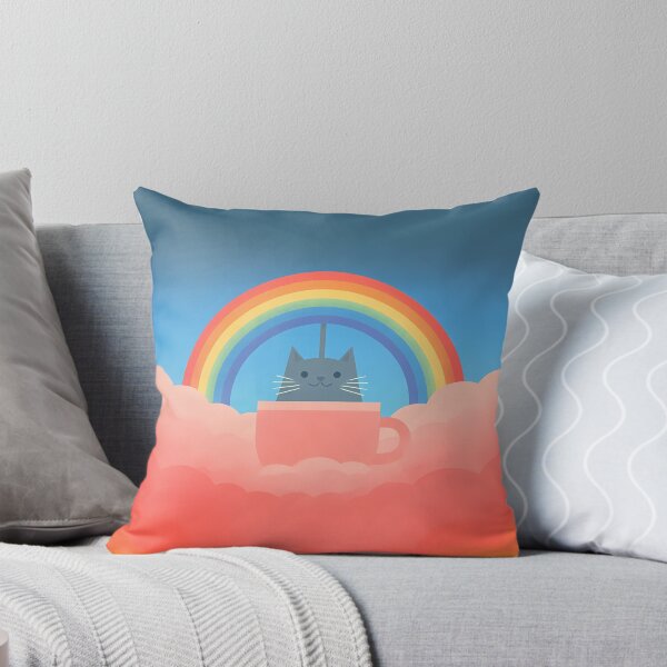 Item preview, Cute Rainbow Teacup Cat Cloud Art designed and sold by Lunat1kk.