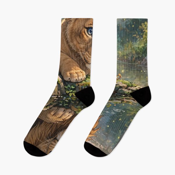 Item preview, Lion cub reflection lion king - future self motivation art designed and sold by Sourcestores1.