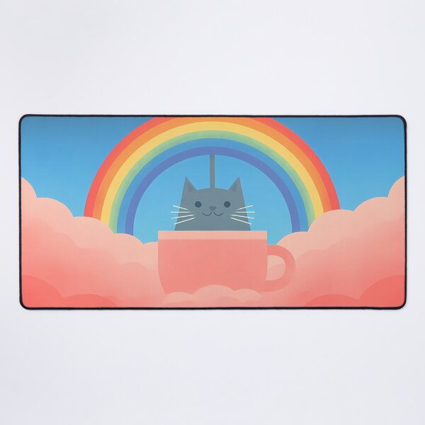 Item preview, Cute Rainbow Teacup Cat Cloud Art designed and sold by Lunat1kk.