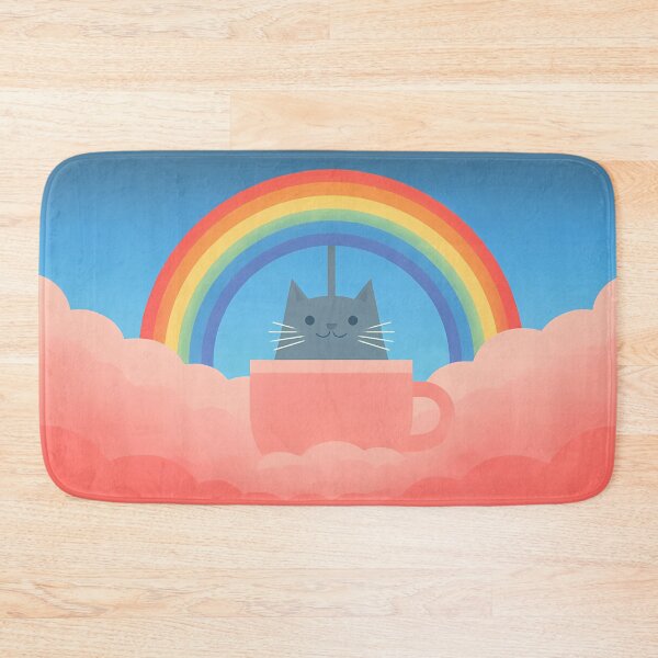 Item preview, Cute Rainbow Teacup Cat Cloud Art designed and sold by Lunat1kk.