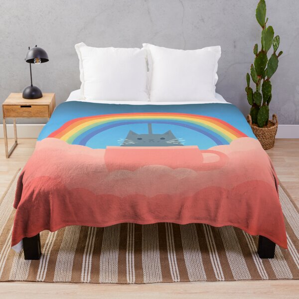 Item preview, Cute Rainbow Teacup Cat Cloud Art designed and sold by Lunat1kk.