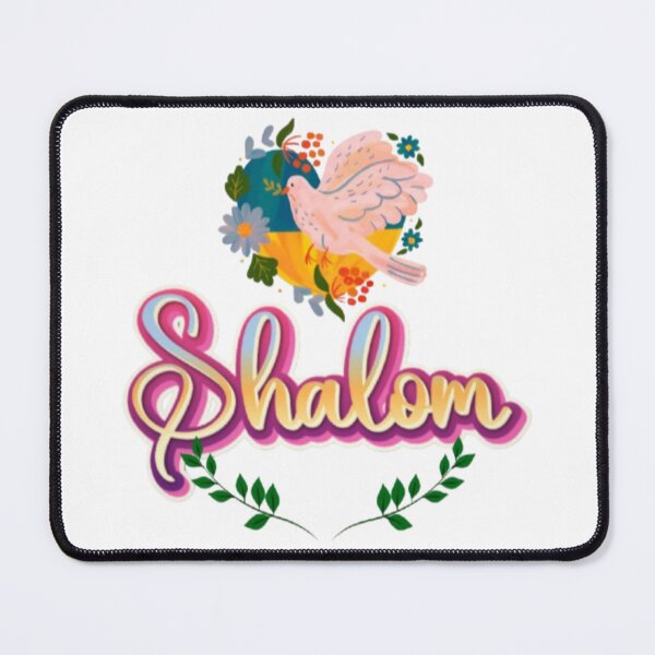 Item preview, Shalom Hebrew Word Peace Peace Dove Floral Globe Typography Art designed and sold by Miheerala.
