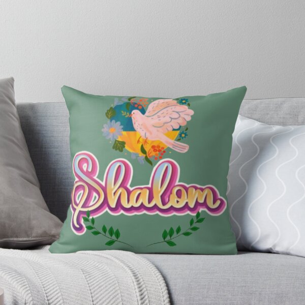 Item preview, Shalom Hebrew Word Peace Peace Dove Floral Globe Typography Art designed and sold by Miheerala.