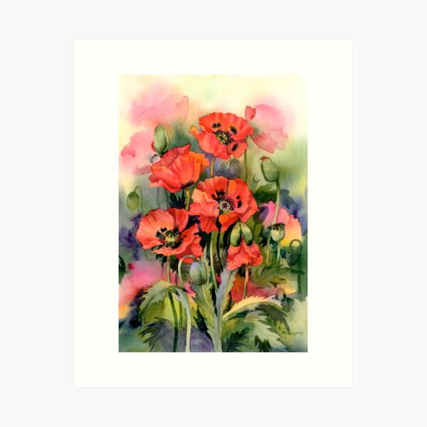 Aperçu de l'œuvre Coquelicots d'Orient créée et vendue par artbyrachel.