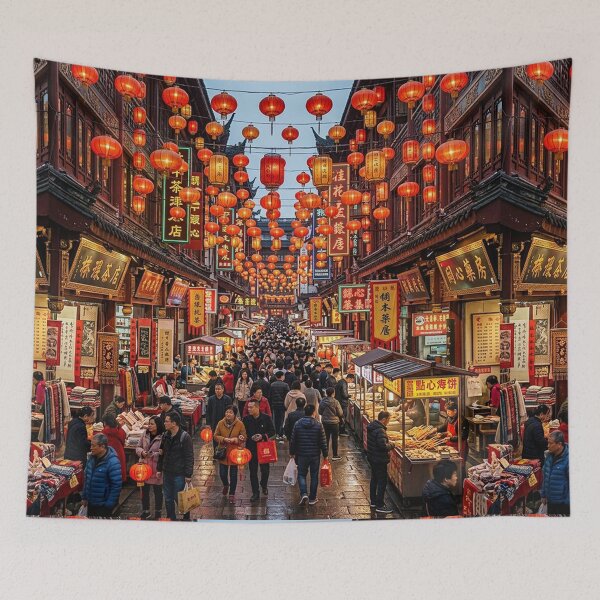 Aperçu de l'œuvre Quartier chinois traditionnel créée et vendue par snoWorkshop.