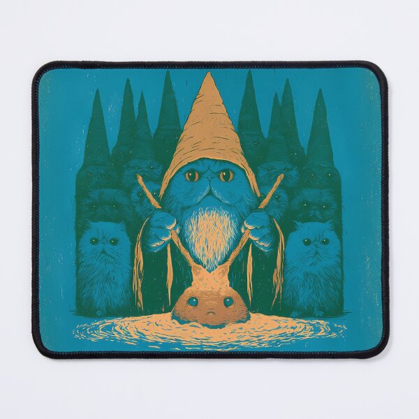 Item preview, Blue Wizard Cat Forest Ritual Art designed and sold by Lunat1kk.
