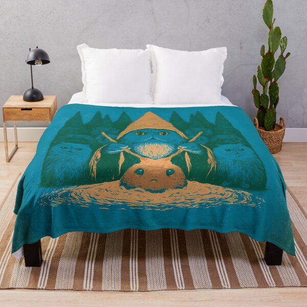 Item preview, Blue Wizard Cat Forest Ritual Art designed and sold by Lunat1kk.