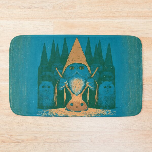 Item preview, Blue Wizard Cat Forest Ritual Art designed and sold by Lunat1kk.