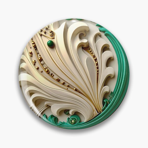 Item preview, Sculptural Emerald with Gold Enamel designed and sold by Vicky Brago-Mitchell®.