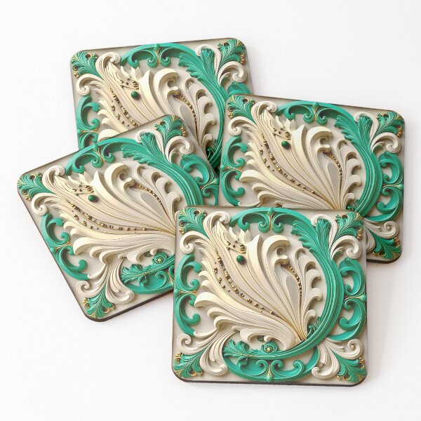 Item preview, Sculptural Emerald with Gold Enamel designed and sold by Vicky Brago-Mitchell®.