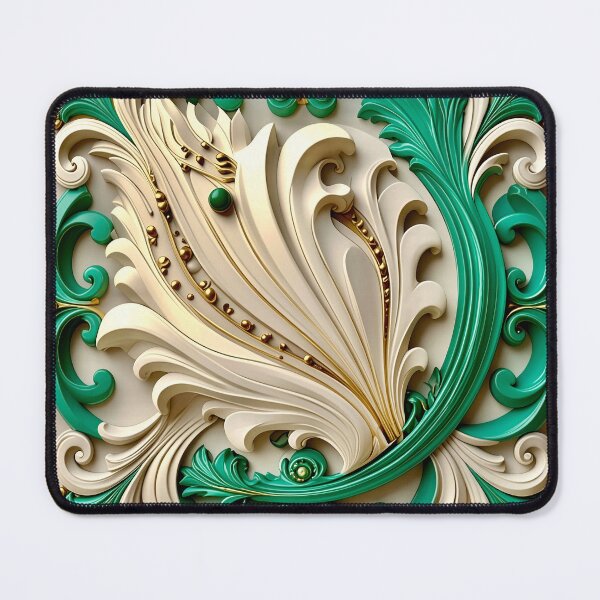 Item preview, Sculptural Emerald with Gold Enamel designed and sold by Vicky Brago-Mitchell®.