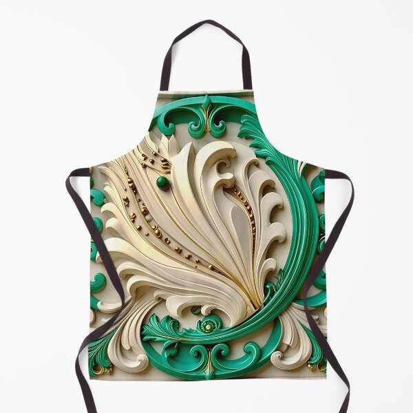 Item preview, Sculptural Emerald with Gold Enamel designed and sold by Vicky Brago-Mitchell®.