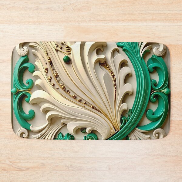 Item preview, Sculptural Emerald with Gold Enamel designed and sold by Vicky Brago-Mitchell®.