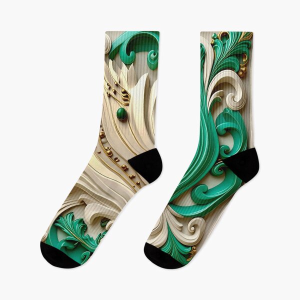 Item preview, Sculptural Emerald with Gold Enamel designed and sold by Vicky Brago-Mitchell®.