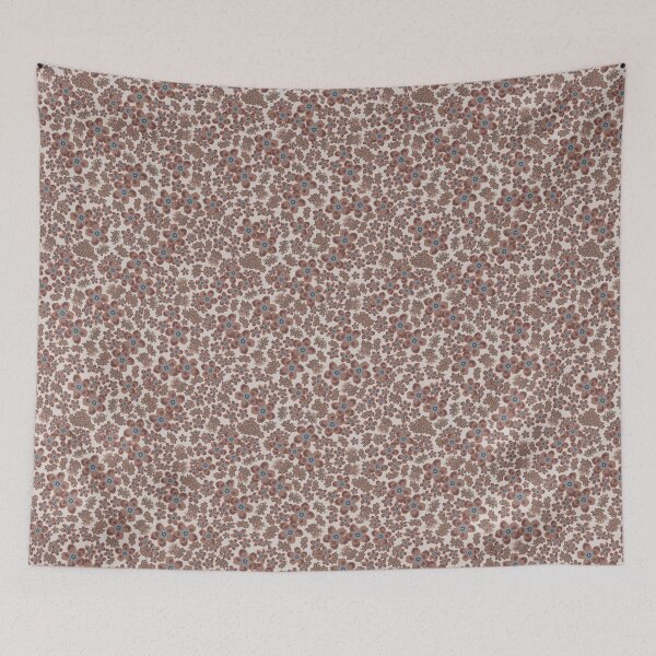 Item preview, Brown and Blue Retro Floral Pattern – Vintage Flower Aesthetic Design designed and sold by TreLumisse.