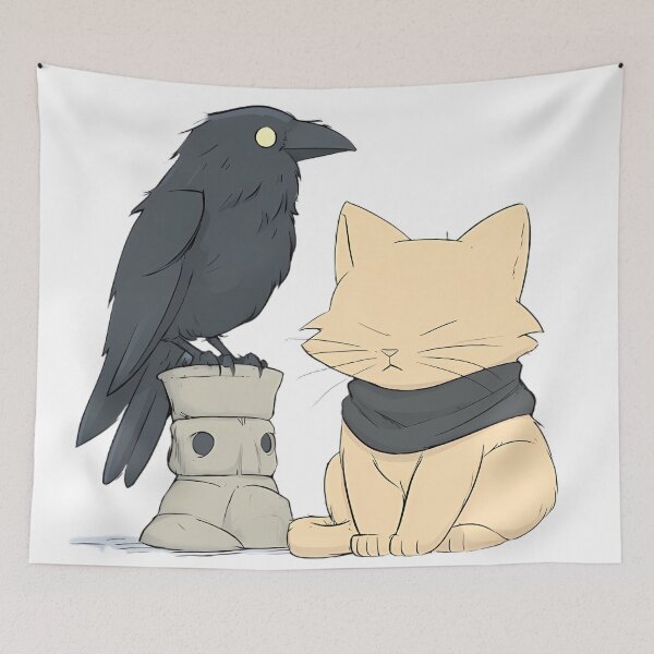 Item preview, Raven and Cat Storybook Companion Art designed and sold by Lunat1kk.
