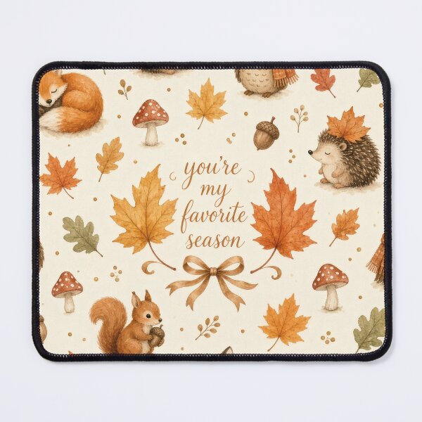 Item preview, You're My Favorite Season Woodland Autumn Pattern designed and sold by HappyOops.