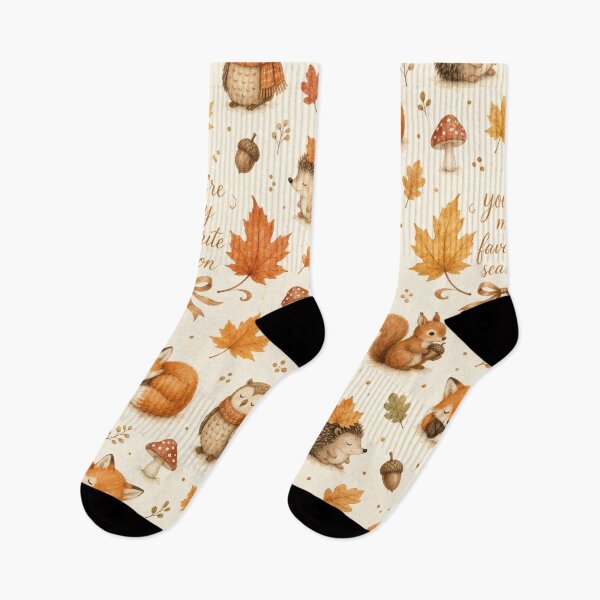 Item preview, You're My Favorite Season Woodland Autumn Pattern designed and sold by HappyOops.