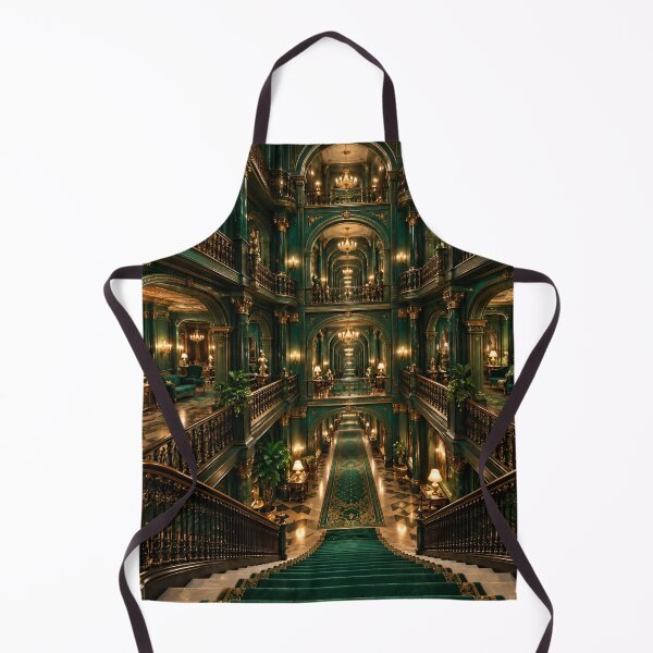 Item preview, Emerald Green Luxury Palace Interior Gothic Baroque Fantasy designed and sold by IRON SIREN.