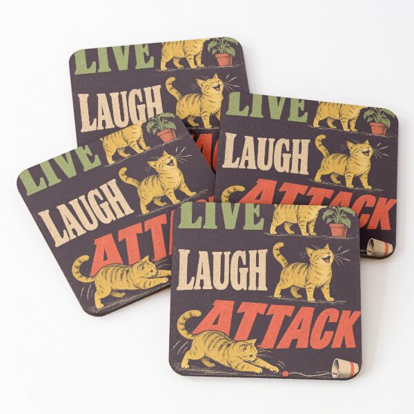 Item preview, LIVE, LAUGH, ATTACK designed and sold by BetterDaysDept.
