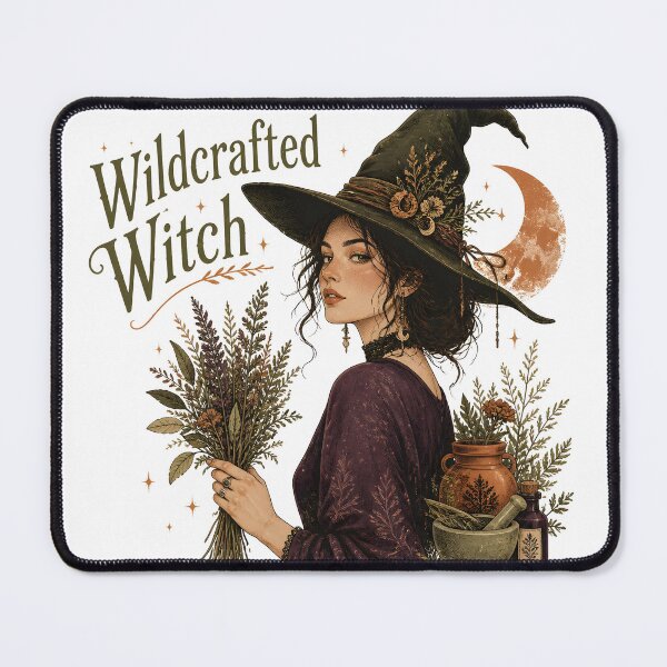 Item preview, Wildcrafted Witch Portrait of a Green Witch designed and sold by LiviuGligoros.