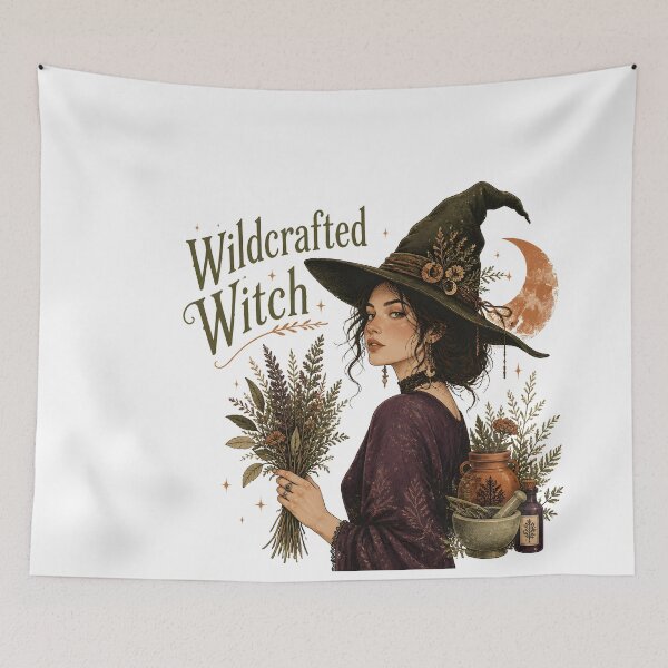 Item preview, Wildcrafted Witch Portrait of a Green Witch designed and sold by LiviuGligoros.