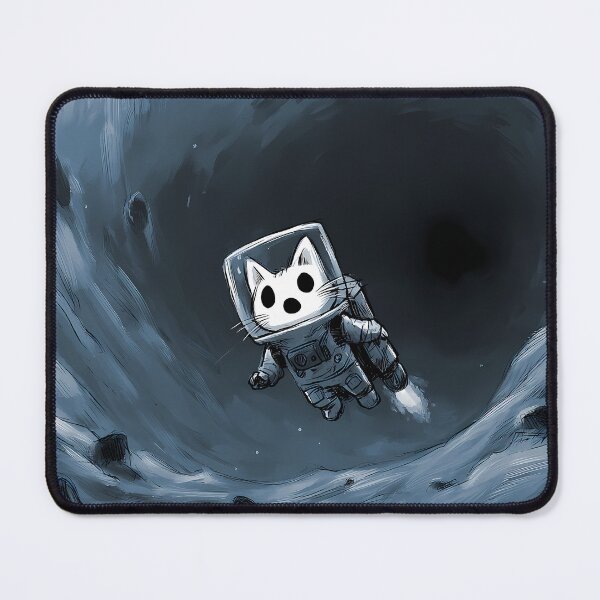 Item preview, Space Astronaut Cat Floating in Void Art designed and sold by Lunat1kk.