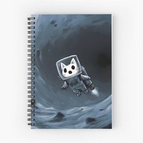 Item preview, Space Astronaut Cat Floating in Void Art designed and sold by Lunat1kk.