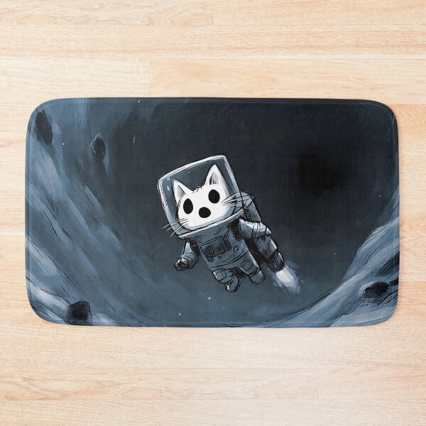 Item preview, Space Astronaut Cat Floating in Void Art designed and sold by Lunat1kk.
