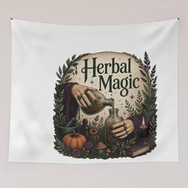 Item preview, Herbal Magic Botanical Potion Pour designed and sold by LiviuGligoros.