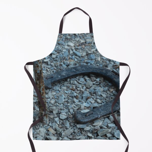 Item preview, Close-up of old horseshoe and rusty peg in gravel designed and sold by lisavonbiela.