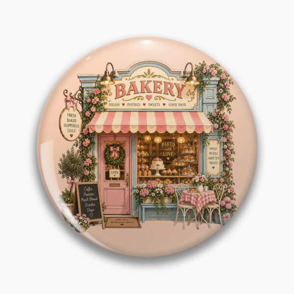 Item preview, Vintage French Bakery Cottagecore | Pink & Blue Parisian Bakery Shop Aesthetic designed and sold by TheStephanieRome.
