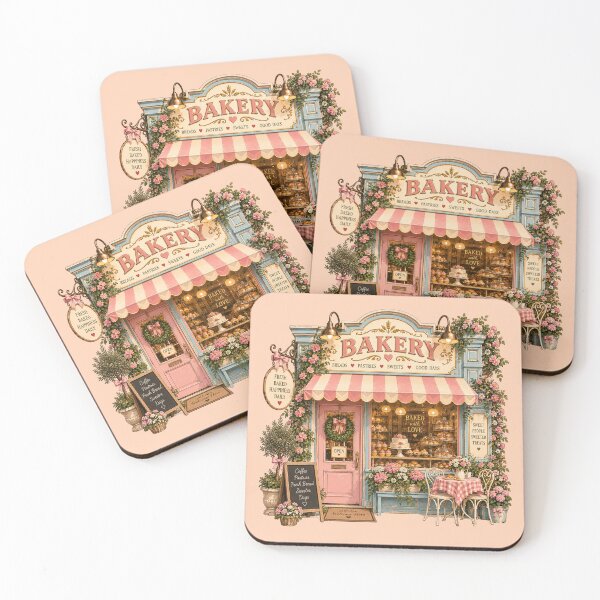 Item preview, Vintage French Bakery Cottagecore | Pink & Blue Parisian Bakery Shop Aesthetic designed and sold by TheStephanieRome.