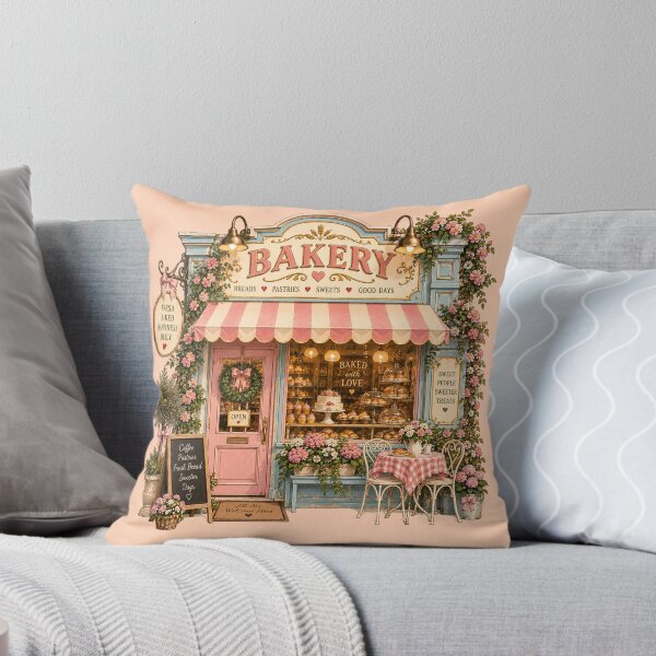 Item preview, Vintage French Bakery Cottagecore | Pink & Blue Parisian Bakery Shop Aesthetic designed and sold by TheStephanieRome.
