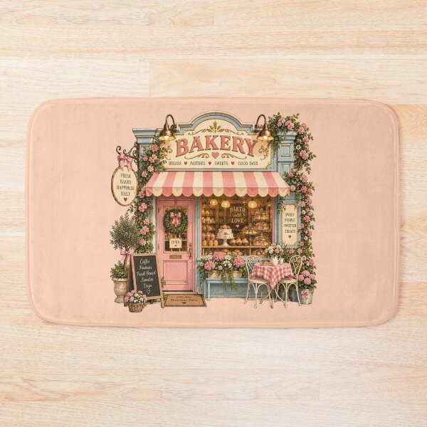 Item preview, Vintage French Bakery Cottagecore | Pink & Blue Parisian Bakery Shop Aesthetic designed and sold by TheStephanieRome.