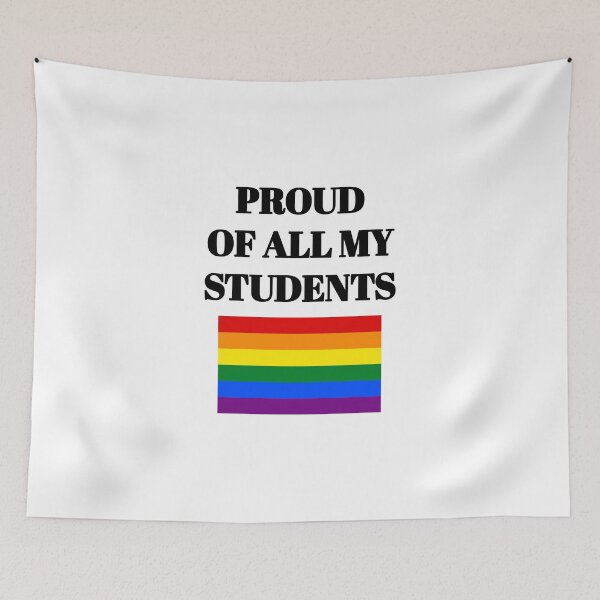 Item preview, Teacher pride - LGBTQ Pride Rainbow Flag  designed and sold by Inspirationmotivation.