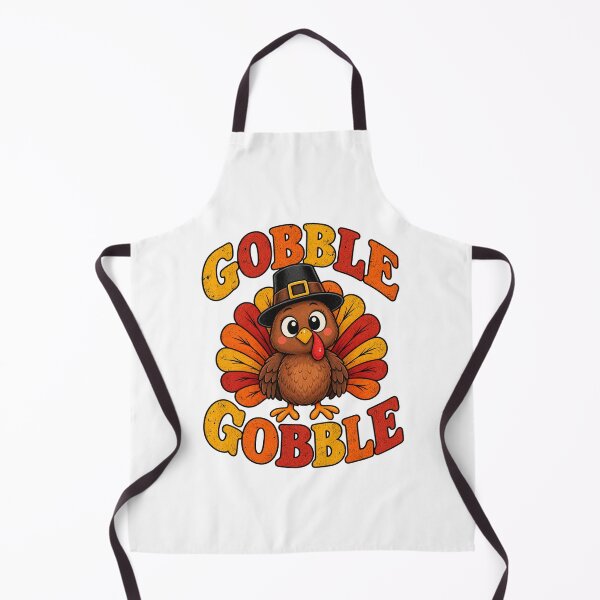 Item preview, Funny Thanksgiving Gobble Gobble Turkey Pilgrim Vintage Retro designed and sold by DijaMar.