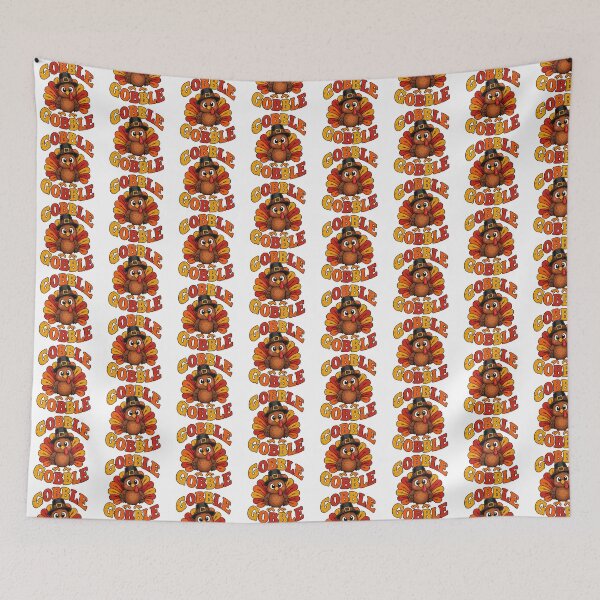Item preview, Funny Thanksgiving Gobble Gobble Turkey Pilgrim Vintage Retro designed and sold by DijaMar.
