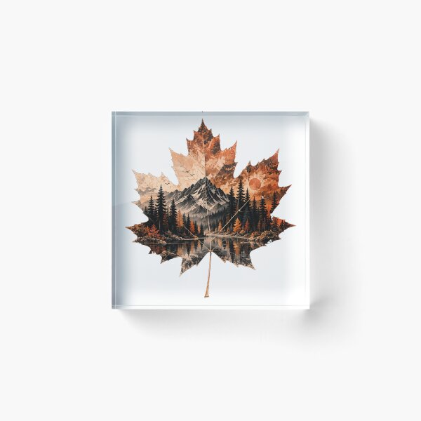 Item preview, Maple leaf landscape – autumn nature motif designed and sold by KALIMOOO.