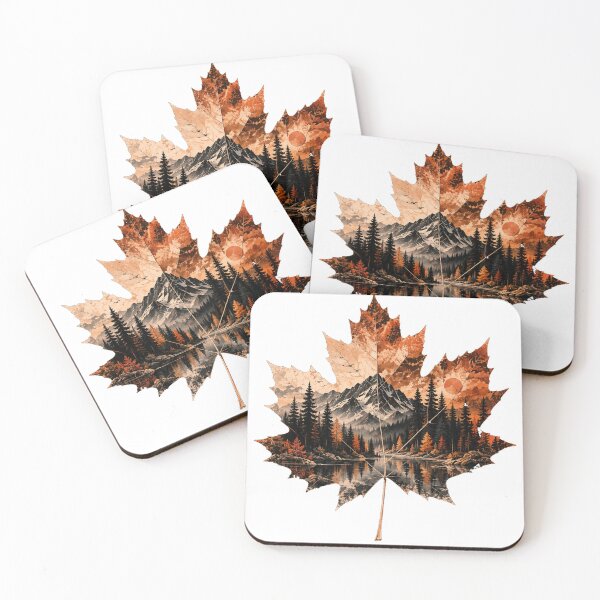 Item preview, Maple leaf landscape – autumn nature motif designed and sold by KALIMOOO.