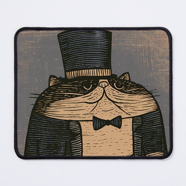 Item preview, Vintage Gentleman Cat Top Hat Art designed and sold by Lunat1kk.