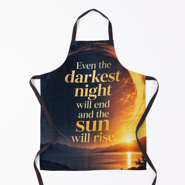 Artikelvorschau, Even the Darkest Night Will End Inspirational Sunrise Quote entworfen und verkauft von GutyzDesignsES.