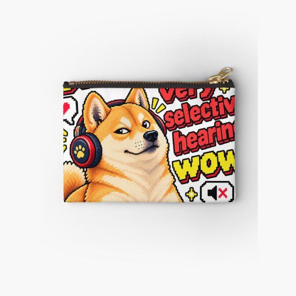 Item preview, Pixel Art Shiba Inu Selective Hearing Gamer Meme designed and sold by Nordo Studio.