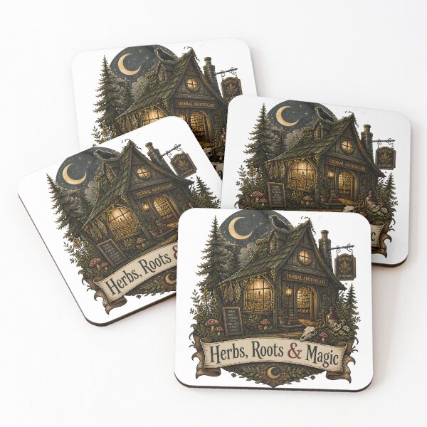 Item preview, Herbs, Roots & Magic Midnight Herbal Cottage designed and sold by LiviuGligoros.