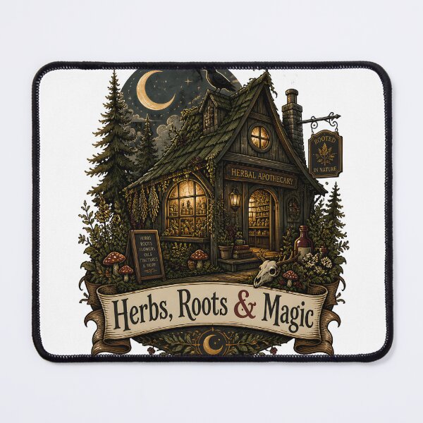 Item preview, Herbs, Roots & Magic Midnight Herbal Cottage designed and sold by LiviuGligoros.