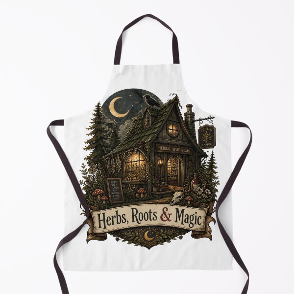 Item preview, Herbs, Roots & Magic Midnight Herbal Cottage designed and sold by LiviuGligoros.