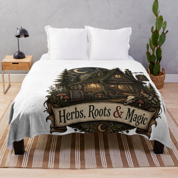 Item preview, Herbs, Roots & Magic Midnight Herbal Cottage designed and sold by LiviuGligoros.