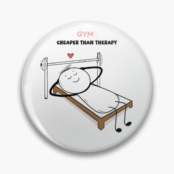 Item preview, Gym: Cheaper Than Therapy – Hand-drawn Relatable Digital Illustration & Print designed and sold by MyVisionaryHuez.