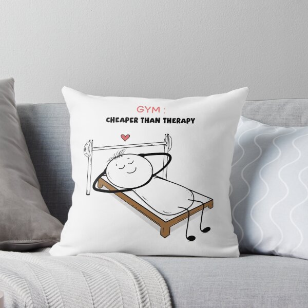 Item preview, Gym: Cheaper Than Therapy – Hand-drawn Relatable Digital Illustration & Print designed and sold by MyVisionaryHuez.