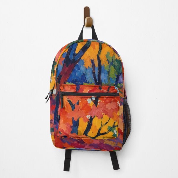 Item preview, Vibrant Autumn Forest Path Expressionist Painting designed and sold by GutyzDesignsES.